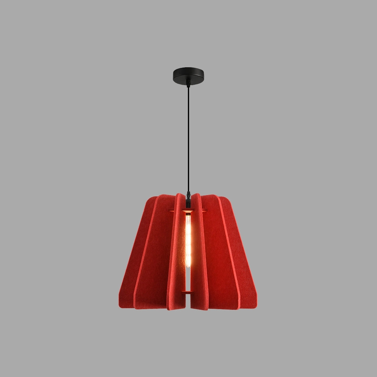 Antizer Triangle Piece Acoustic Pendant Light Red Dia 50cm x H 40cm / ∅ 19.69" x H 15.75"