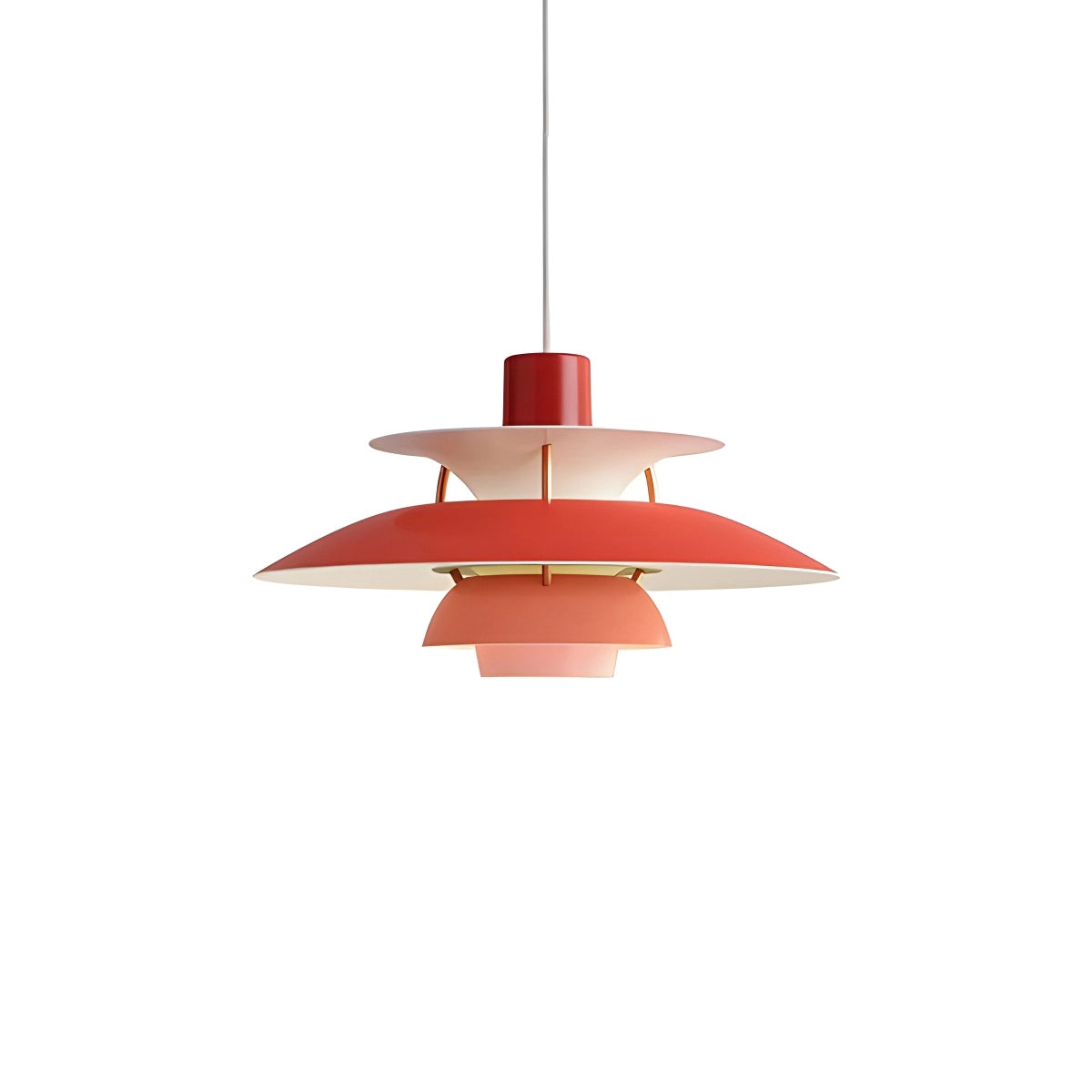 Red nordic multi pendant light