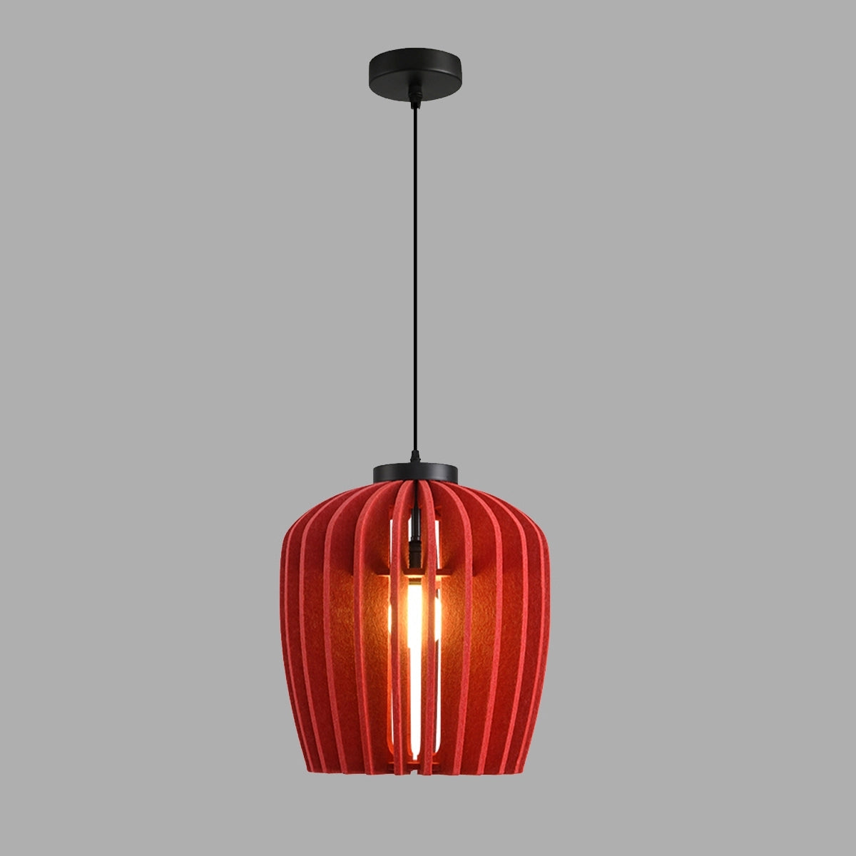 Antizer Wine Jar Shape Acoustic Pendant Light Red Dia 37cm x H 40cm / ∅ 14.57" x H 15.75"