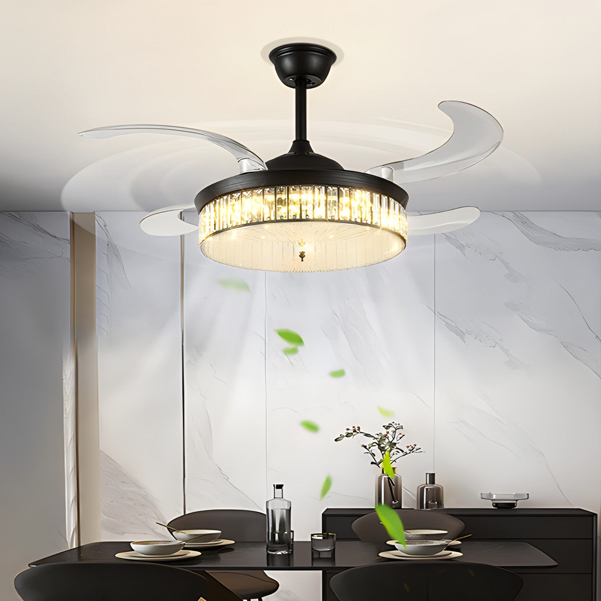 Antizer Remote Hugger Ceiling Fan Light