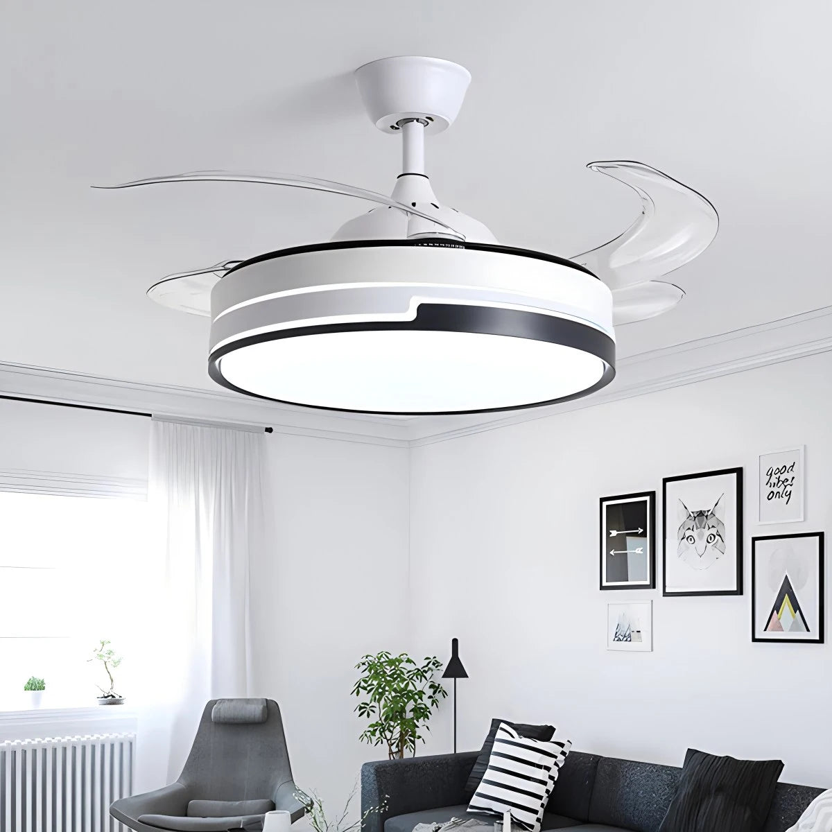 Antizer Remote Minimalist Hugger Ceiling Fan