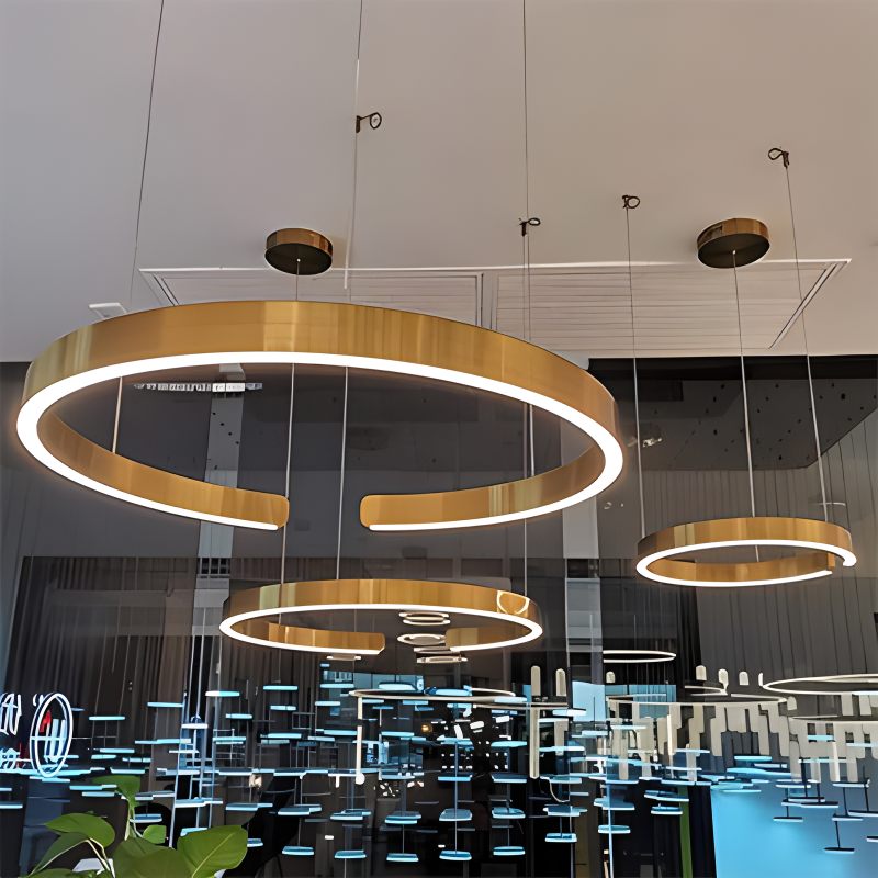 Antizer Modern Ring LED Chandelier for Living Room