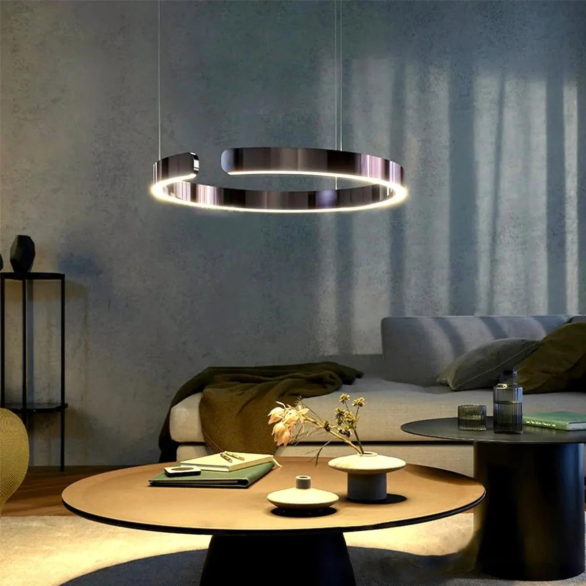 Antizer Modern Ring LED Chandelier for Living Room