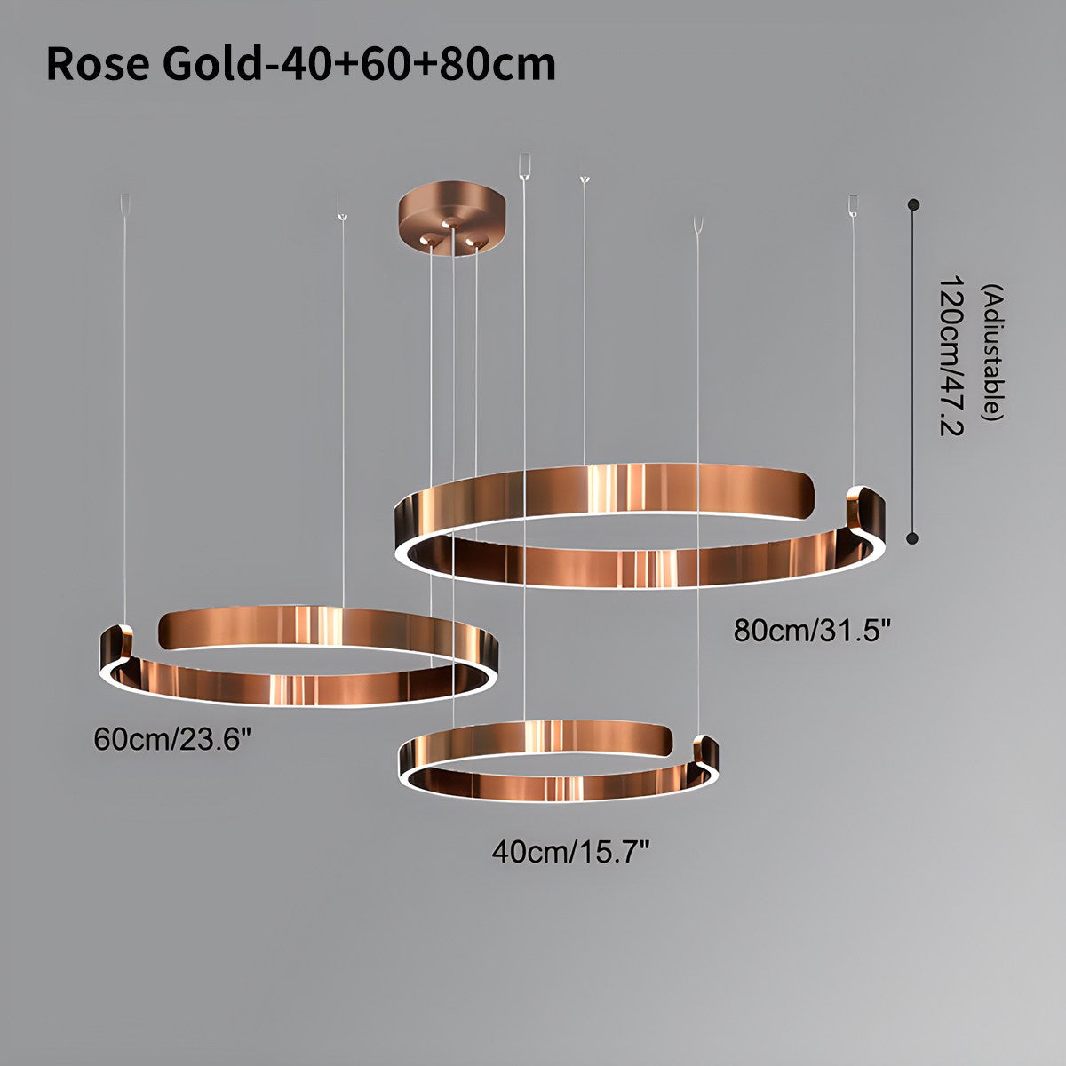 Antizer Modern Ring LED Chandelier for Living Room