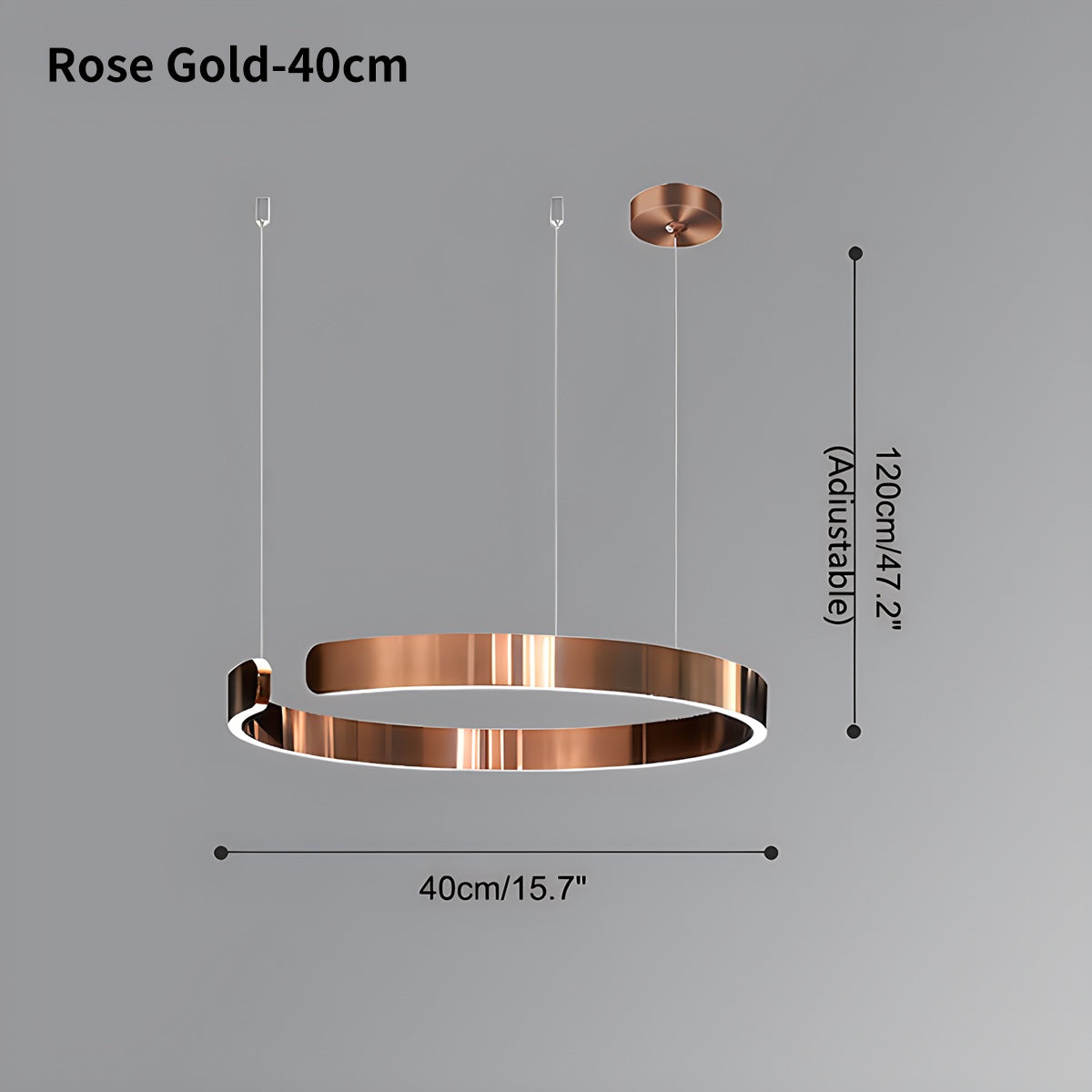 Antizer Modern Ring LED Chandelier for Living Room