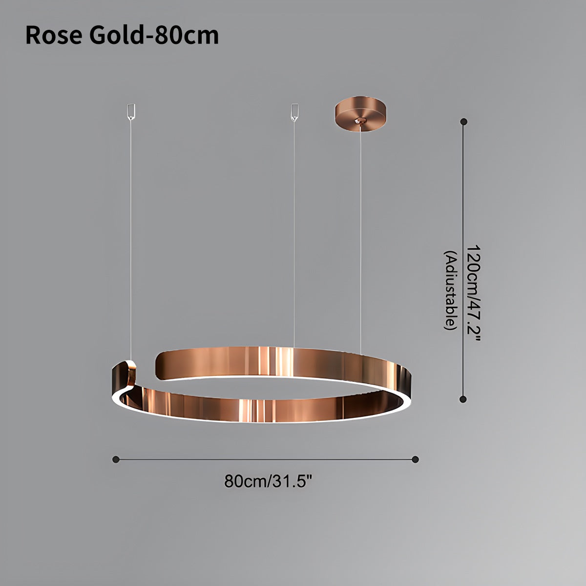 Antizer Modern Ring LED Chandelier for Living Room