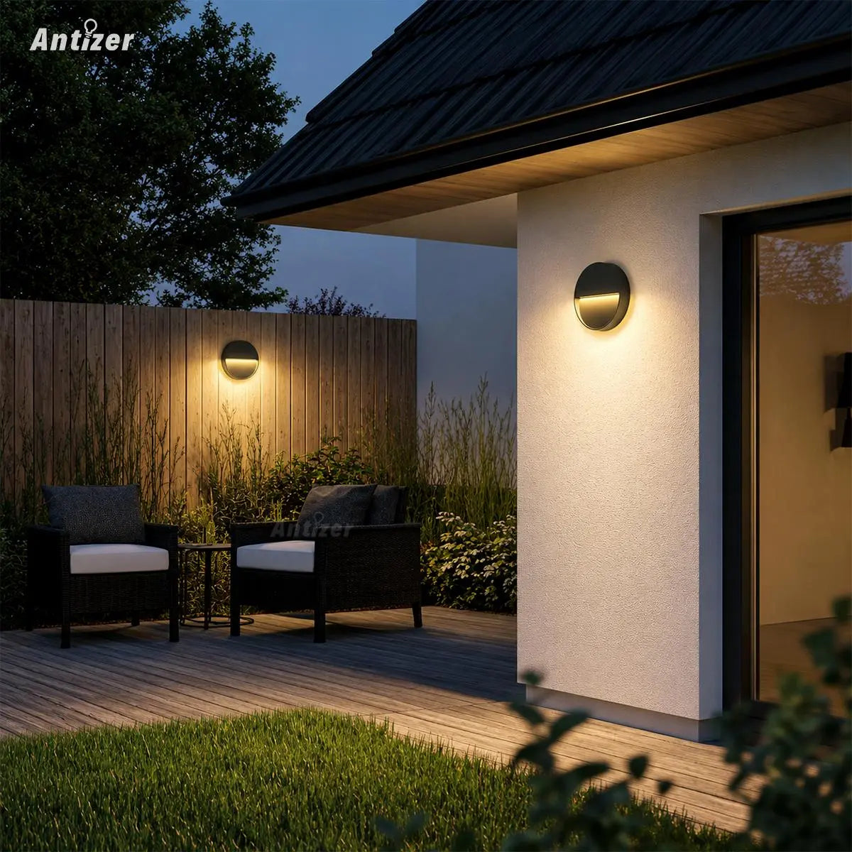 Antizer Round & Square Outdoor Waterproof Wall Light