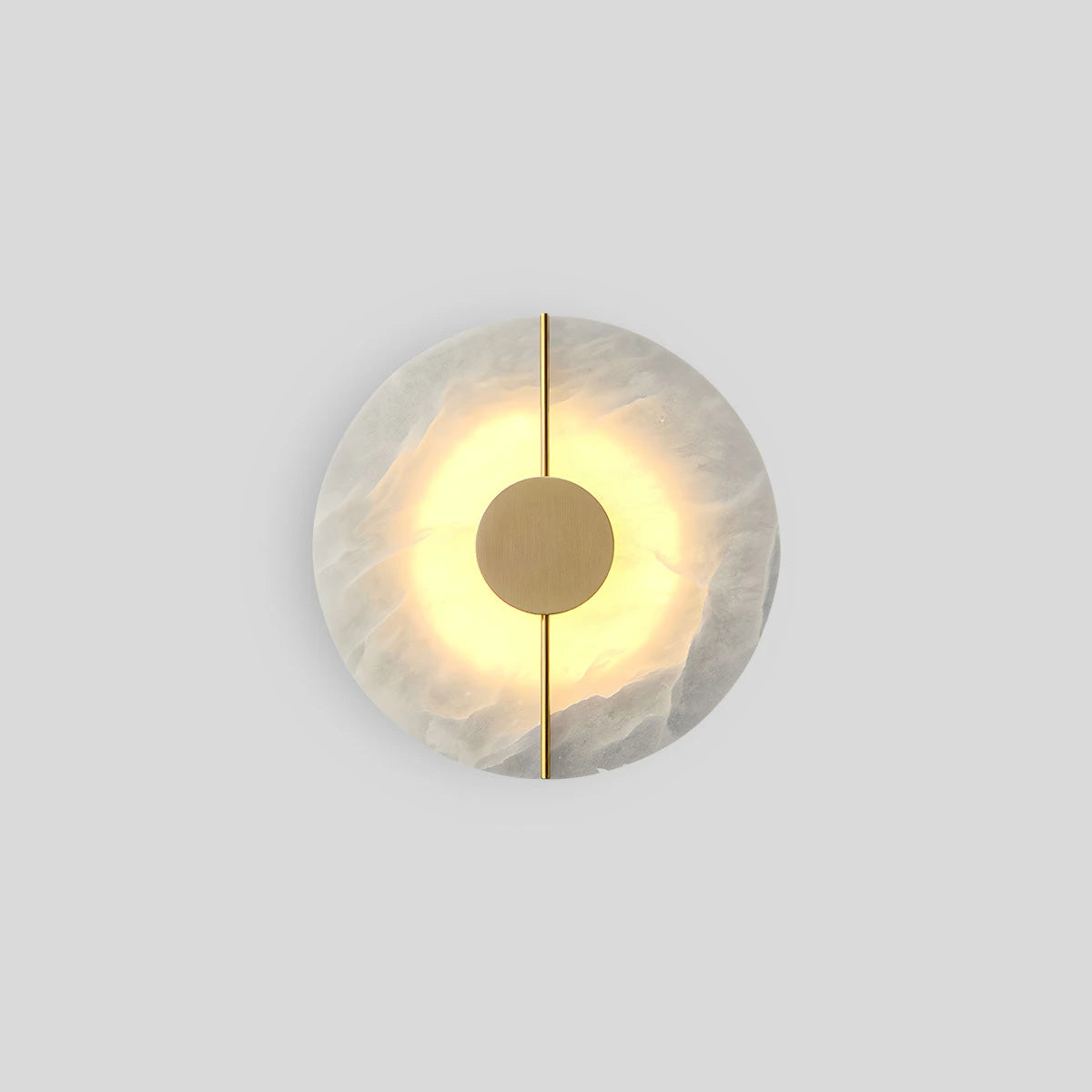 Antizer Light Luxury All Copper Spanish Alabaster Wall Light Round