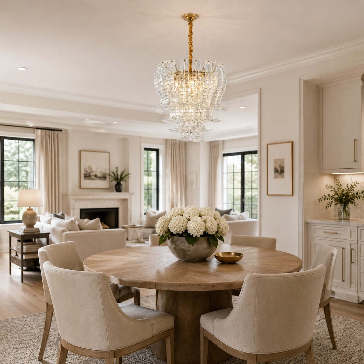 Antizer Artful Murano Layered Glass Chandelier