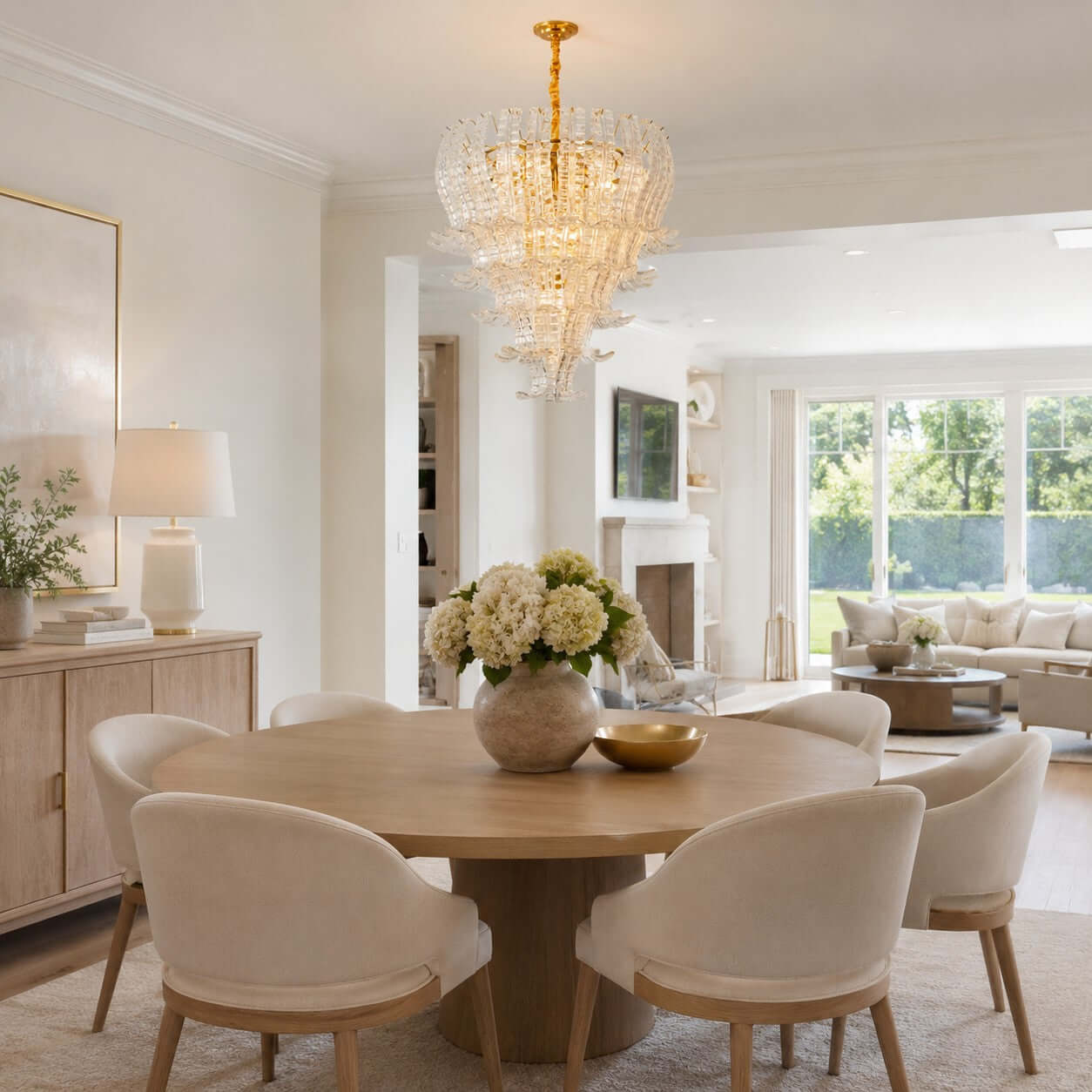 Antizer Artful Murano Layered Glass Chandelier