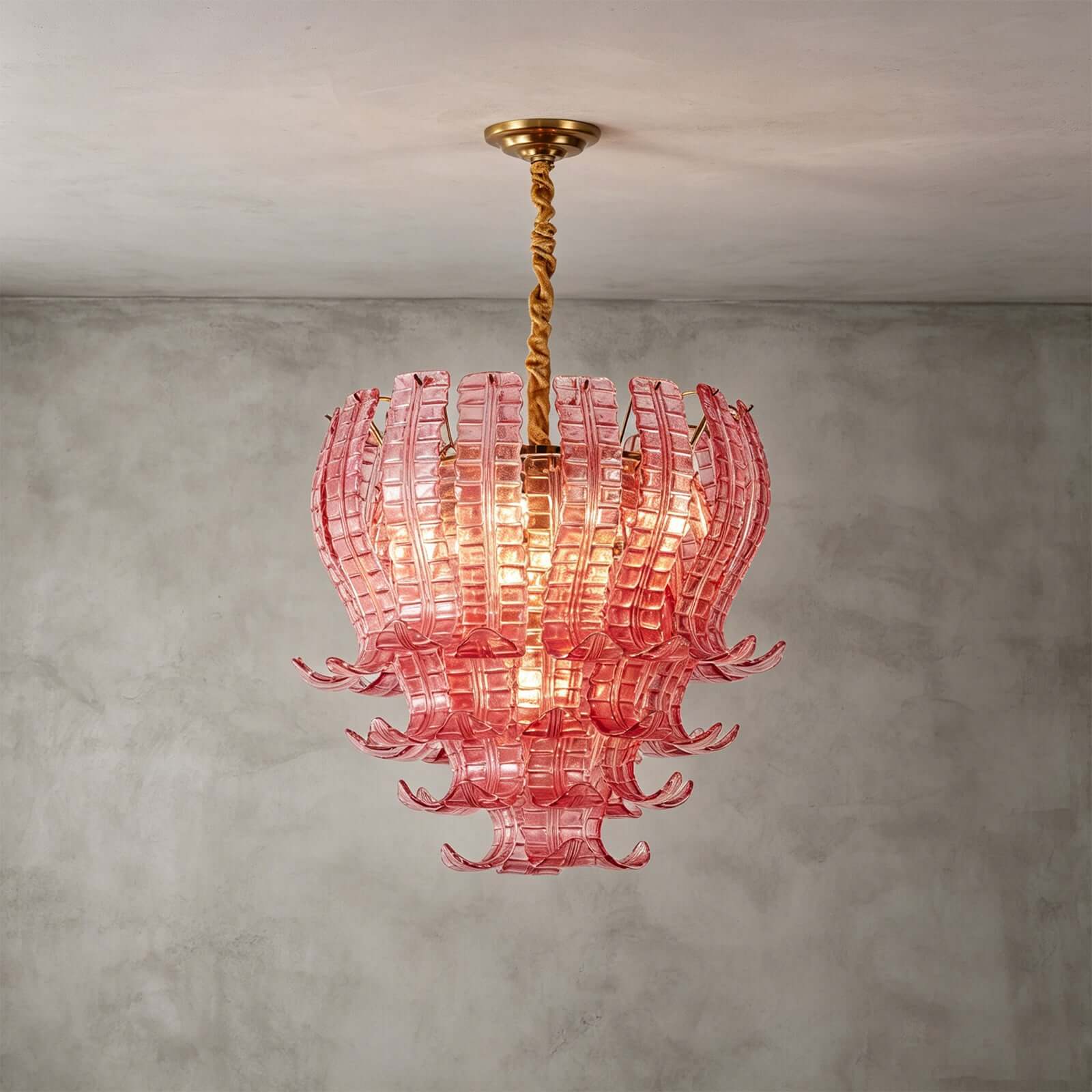 Antizer Artful Murano Layered Glass Chandelier