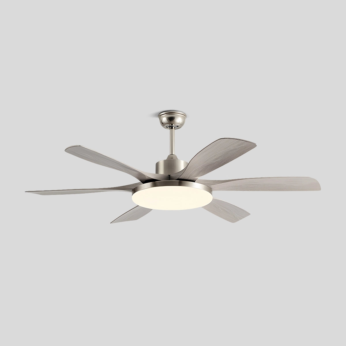 Antizer Living Room 6-Leaf Ceiling Fan Light Sand nickel+Graywood 6 Blade