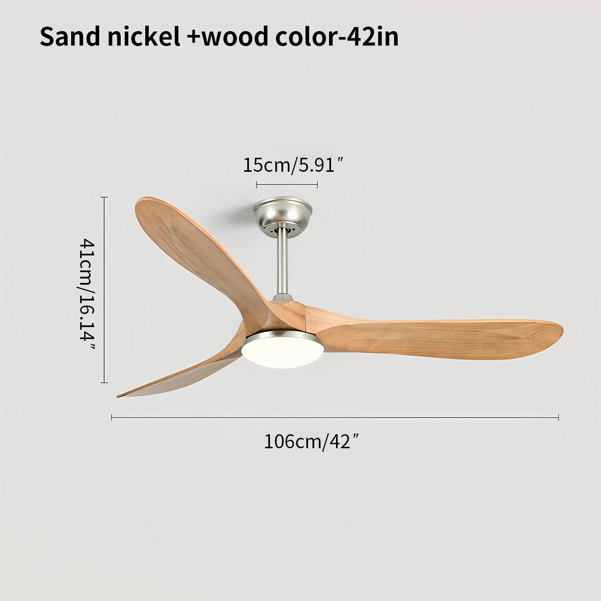 Antizer Nordic Wood Ceiling Fan with Light