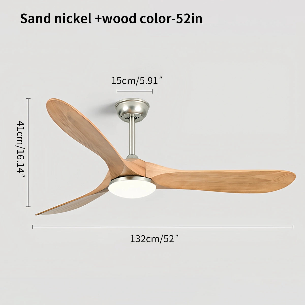Antizer Nordic Wood Ceiling Fan with Light