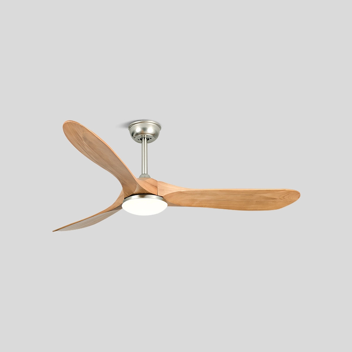 Antizer Nordic Wood Ceiling Fan with Light Sand Nickel +Wood Color