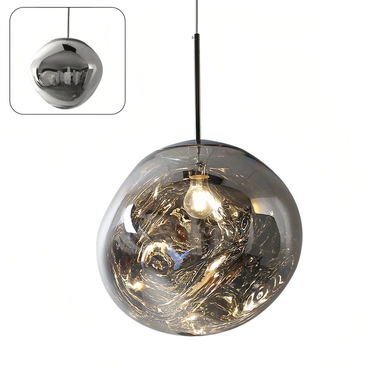 Antizer Modern Lava Pendant Light for Dining Room Silver