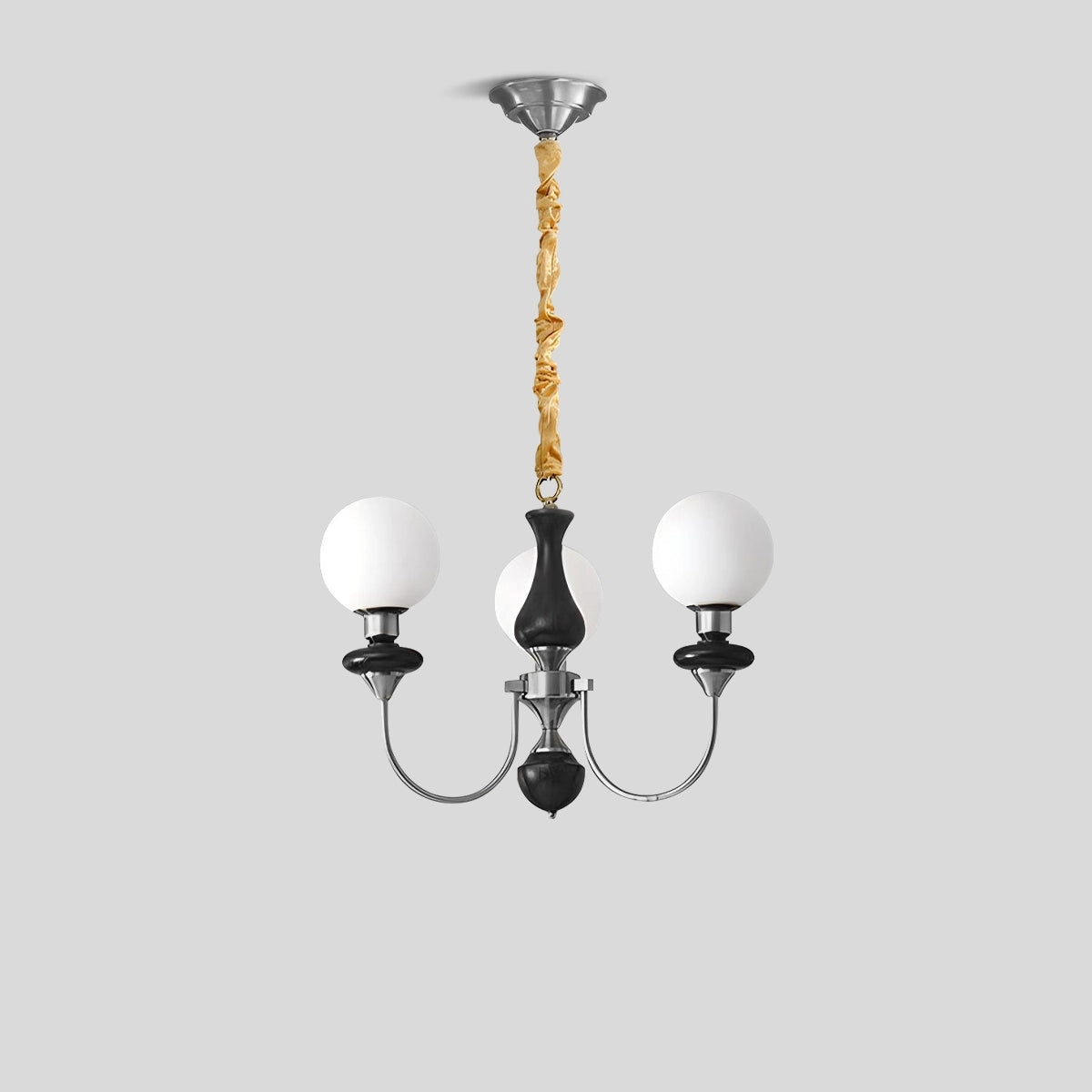 Antizer Modern Luxury Metal Chandelier Silvery 3 Heads