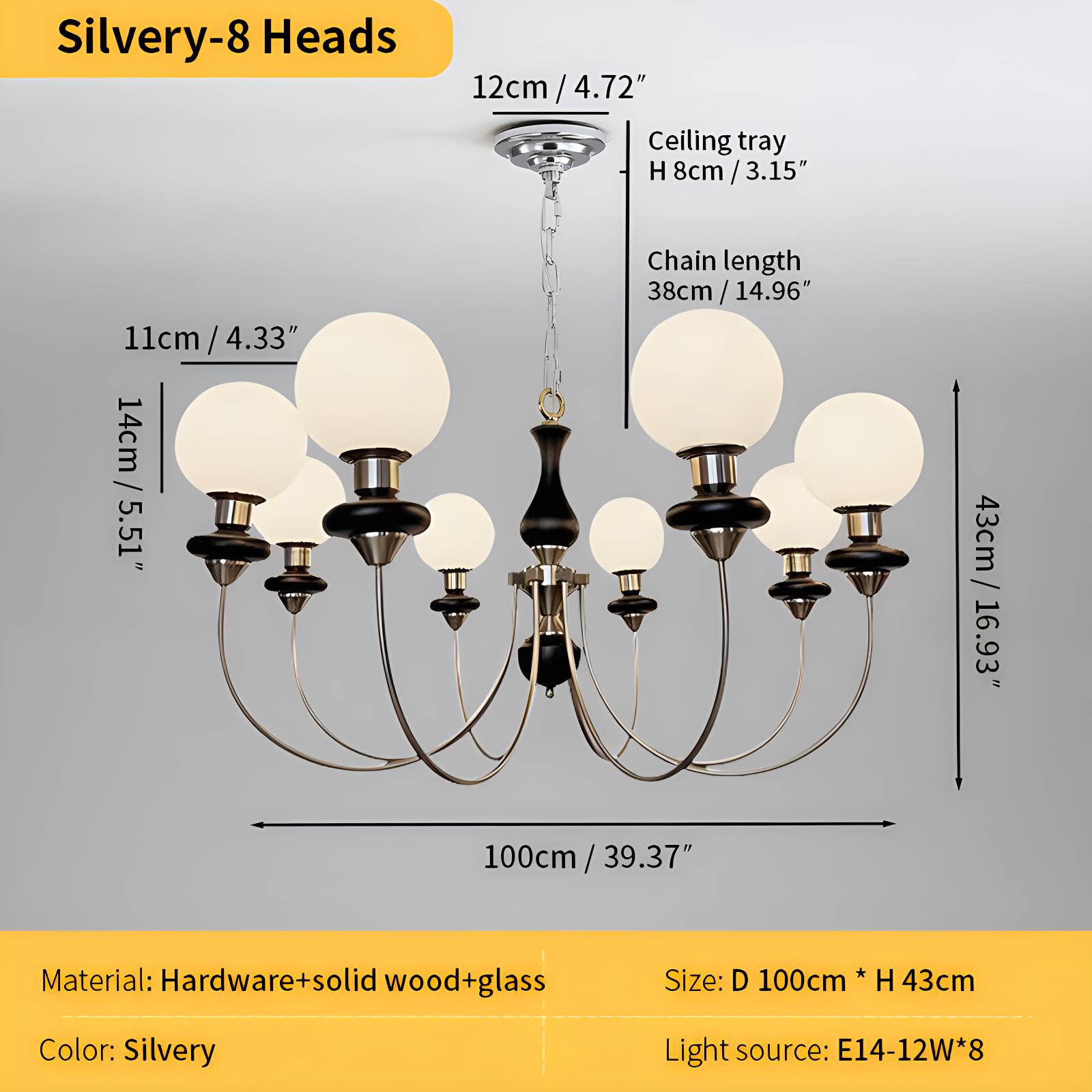 Antizer Modern Luxury Metal Chandelier