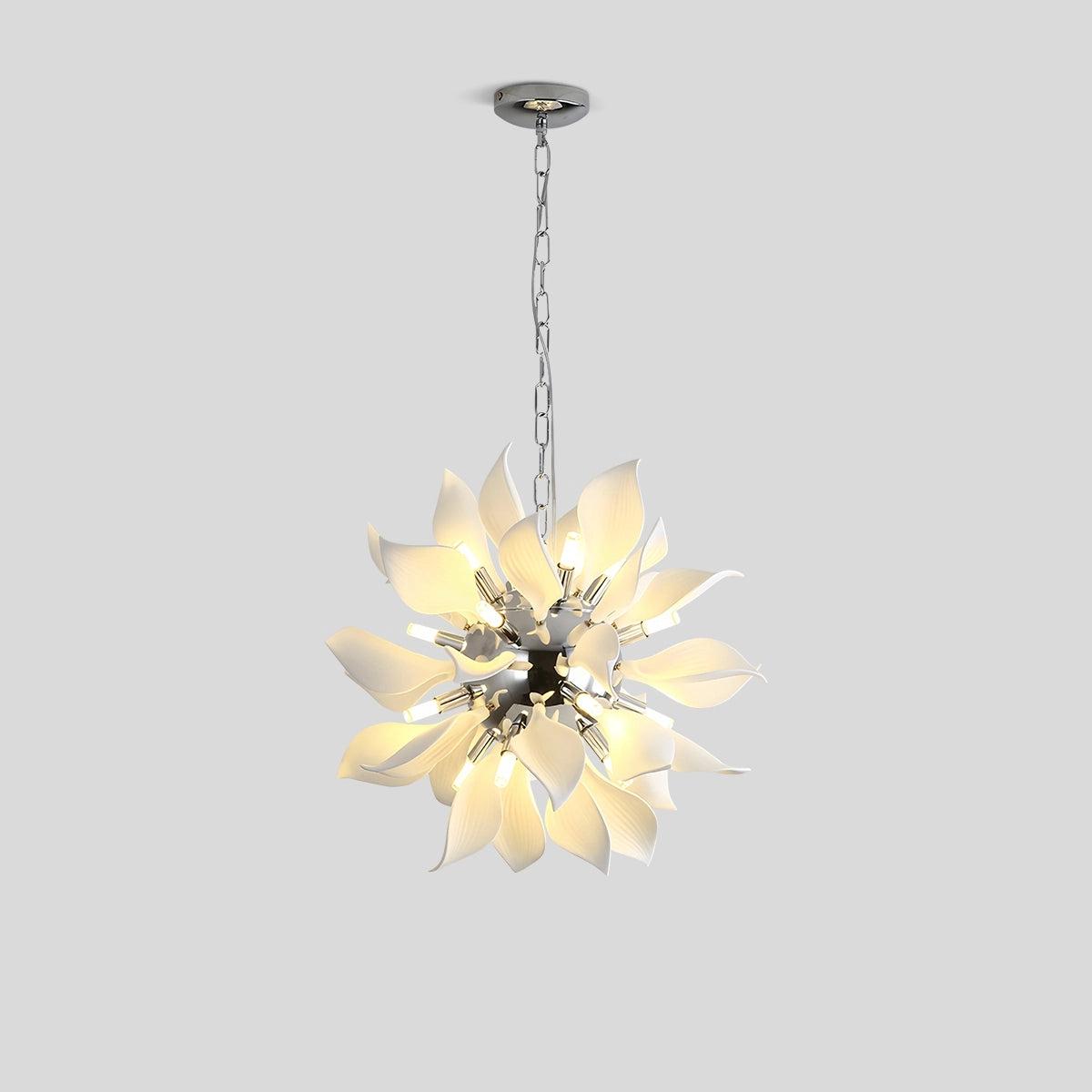 Antizer Nordic Creative Petal Pendant Light Silvery Large