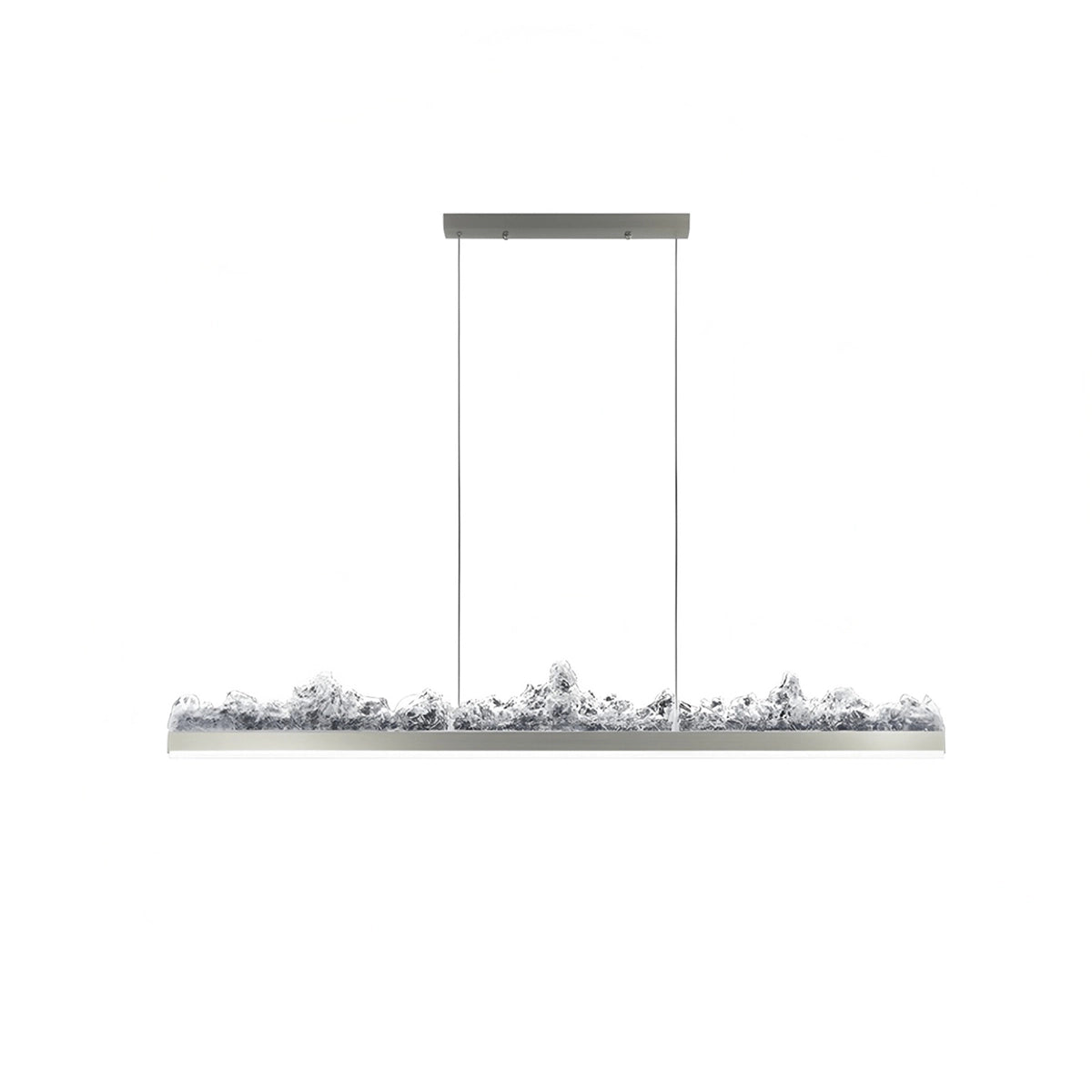 Antizer Modern Light Luxury Iceberg Chandelier Silvery Stepless Dimming