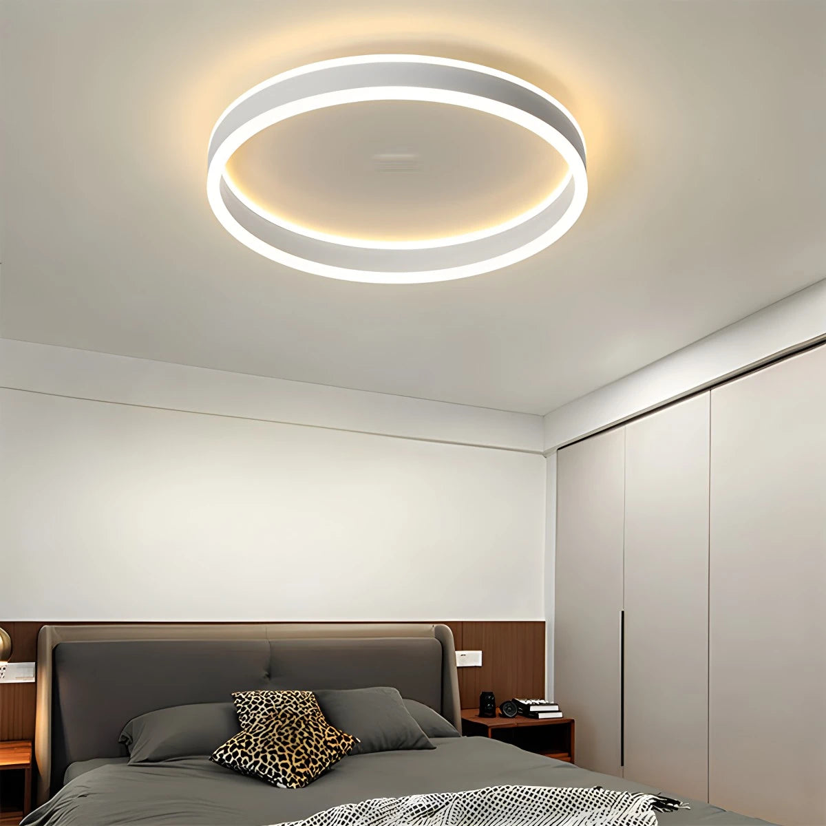 Antizer Simple Modern Round Ceiling Light White Stepless Adjusted