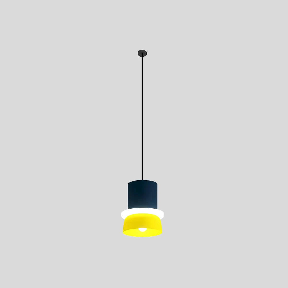 Antizer Macaron Pendant Light for Dining Room Small - Navy and Yellow
