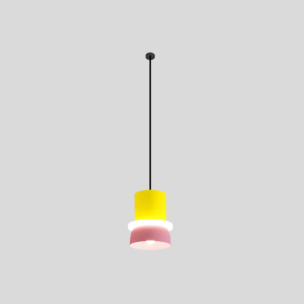 Antizer Macaron Pendant Light for Dining Room Small - Yellow and Pink