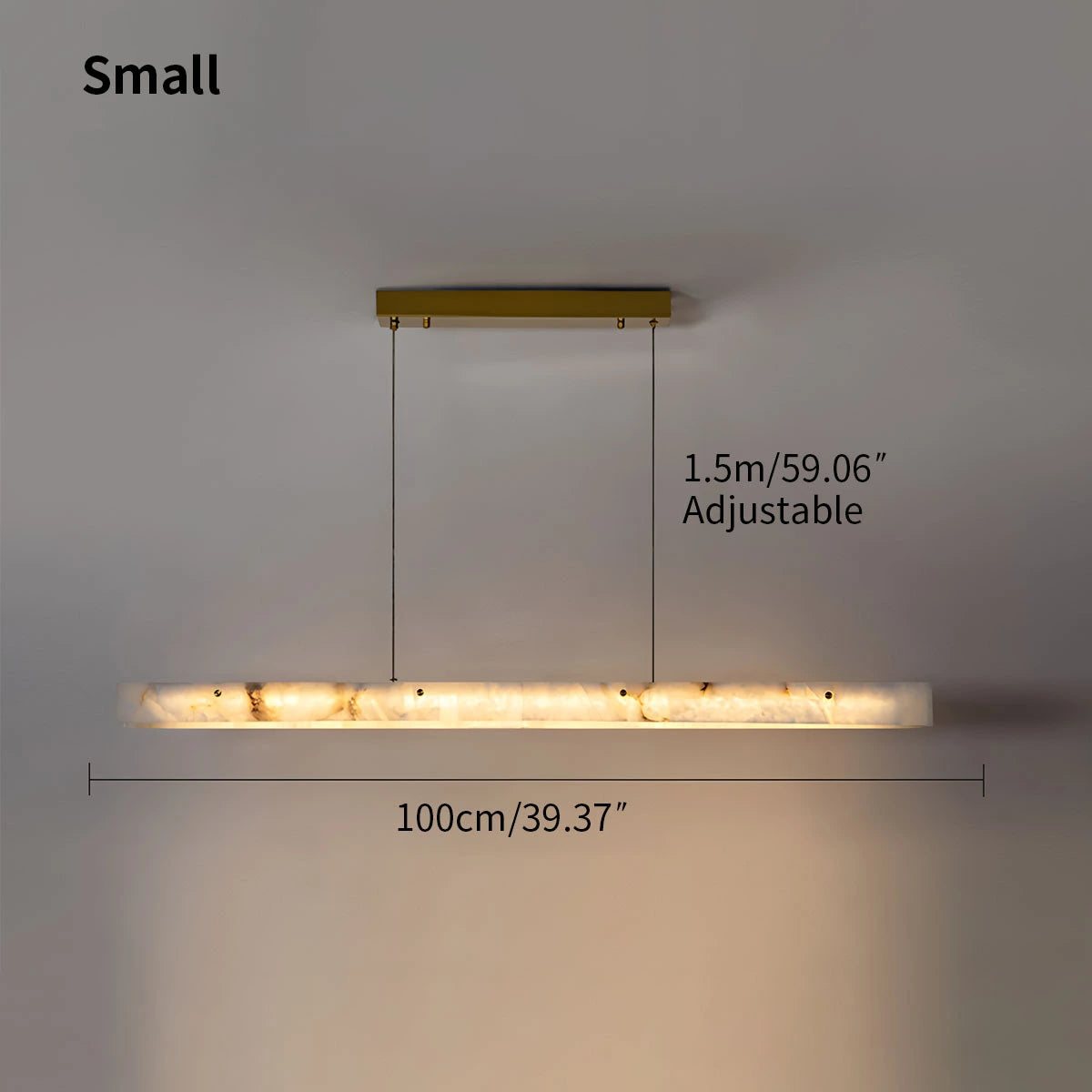 Antizer Modern Minimalist Linear Spanish Alabaster Pendant Light