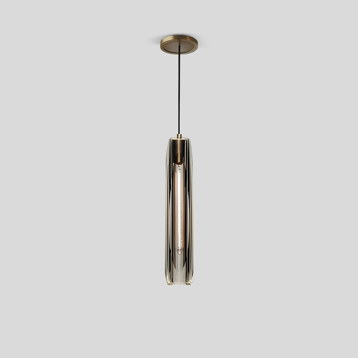 Antizer Rod Light Elegant Post Modern Pendant Light Smoke