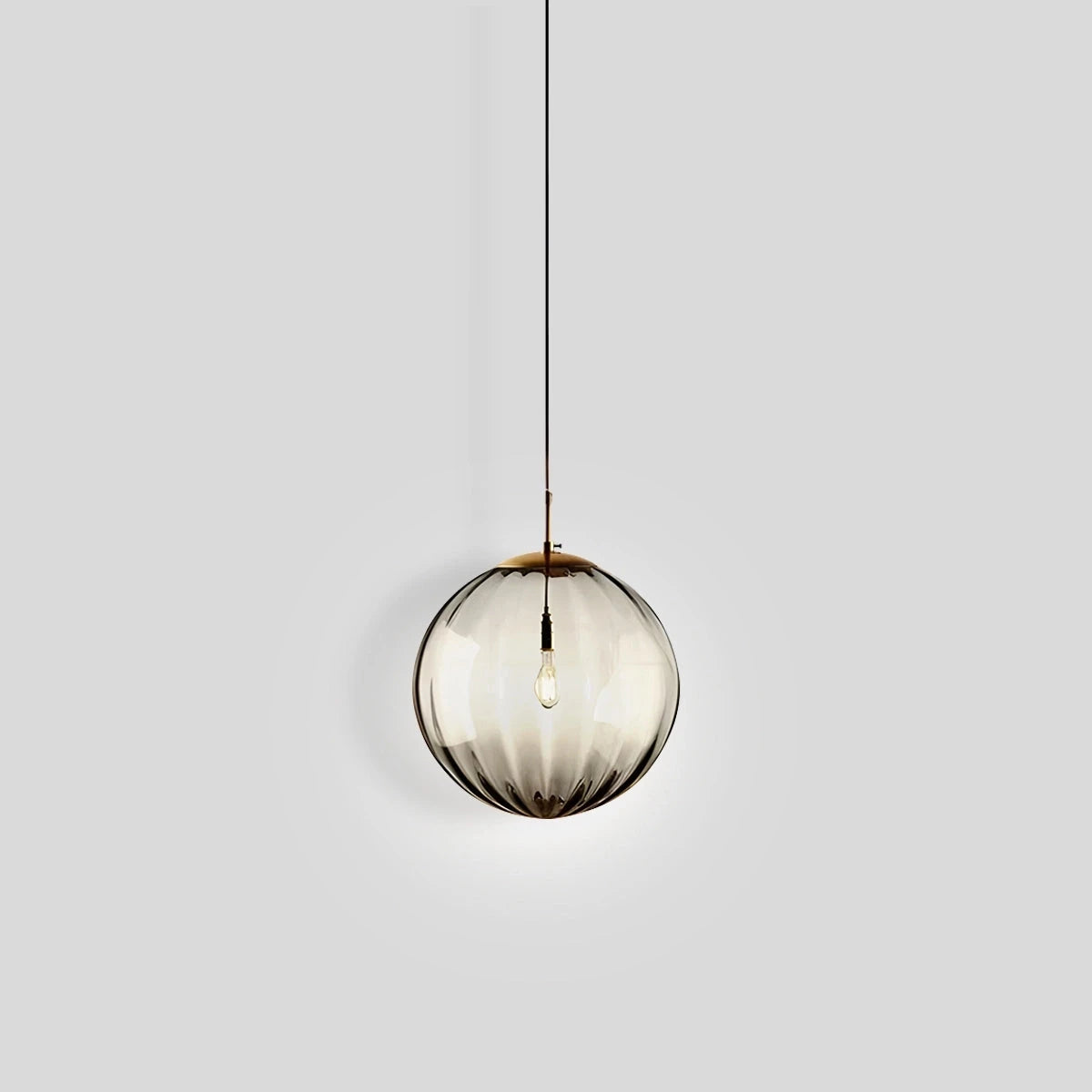round glass pendant light