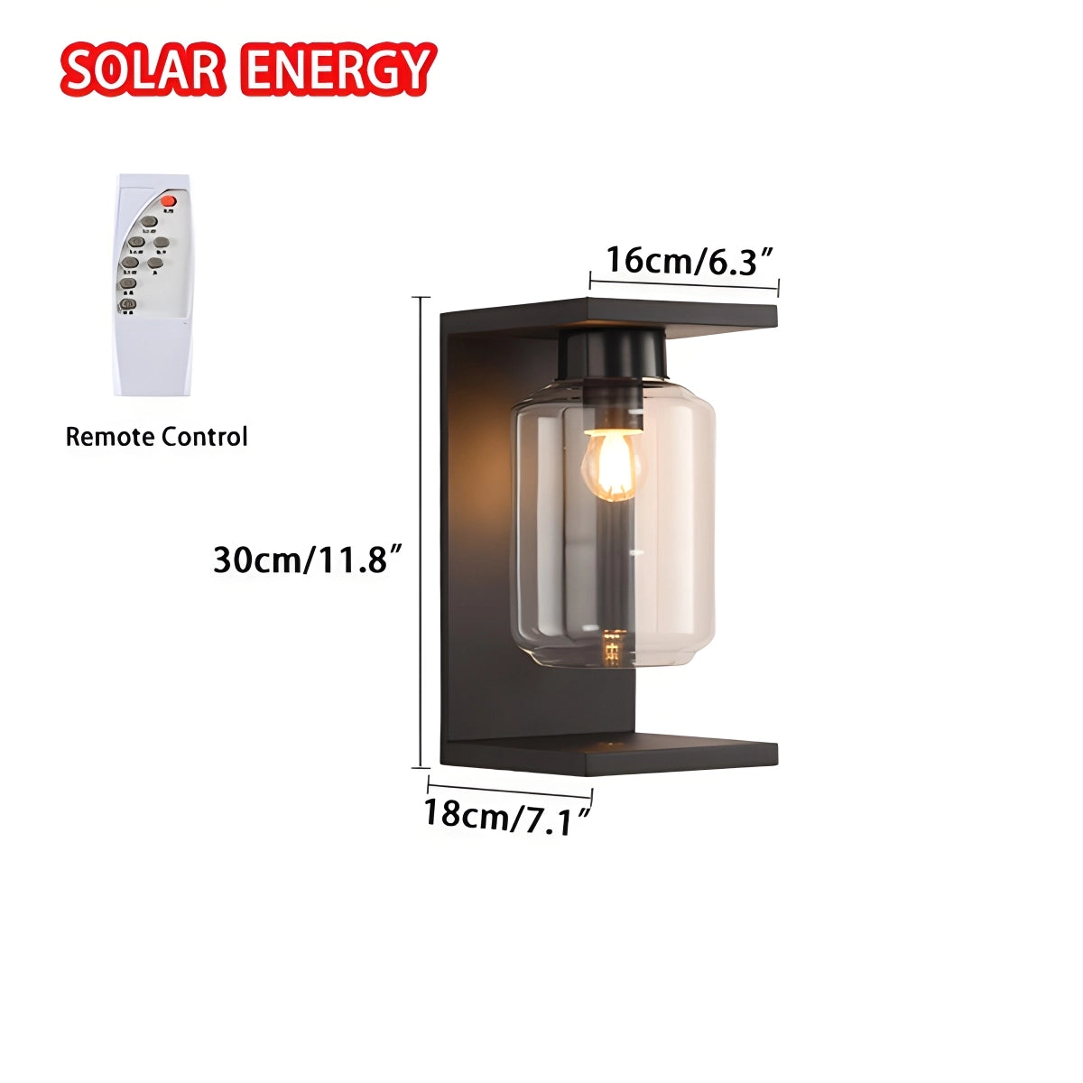 Antizer Outdoor Lantern Cover Glass Wall Lamp
