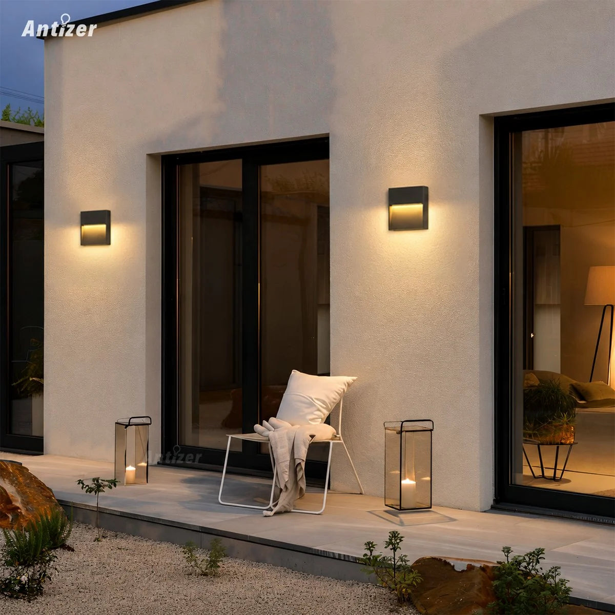 Antizer Round & Square Outdoor Waterproof Wall Light