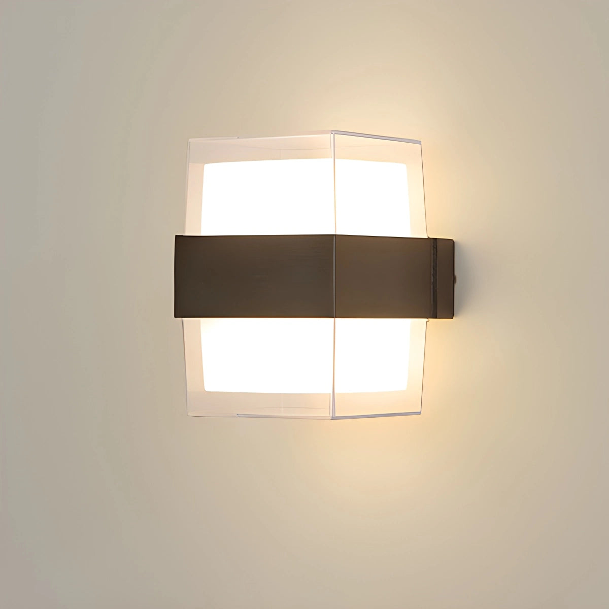 Antizer Lightning and Rainproof Columnar Outdoor Wall Light Sand Black Square