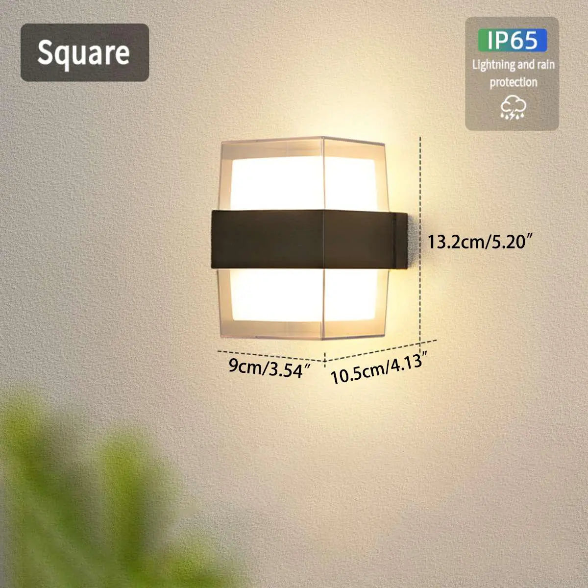 Antizer Lightning and Rainproof Columnar Outdoor Wall Light