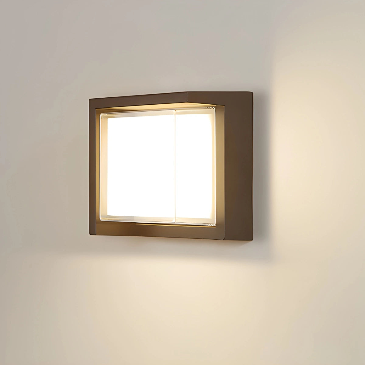 Antizer Double-Layer PC Protective Outdoor Wall Light Sand Black Square