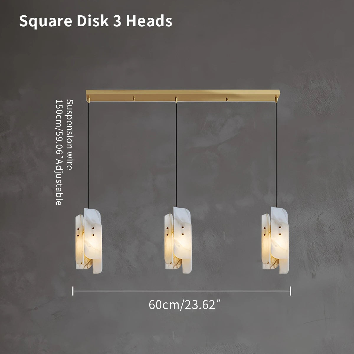 Antizer Minimalist Art Splicing Spanish Alabaster Pendant Light