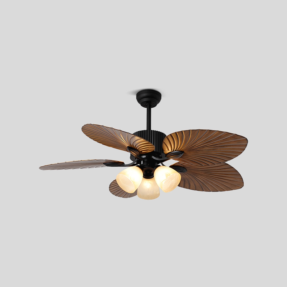 Antizer Tropical Palm Leaves Ceiling Fan with Light Style A-3 Lights Dia 132cm / 52"