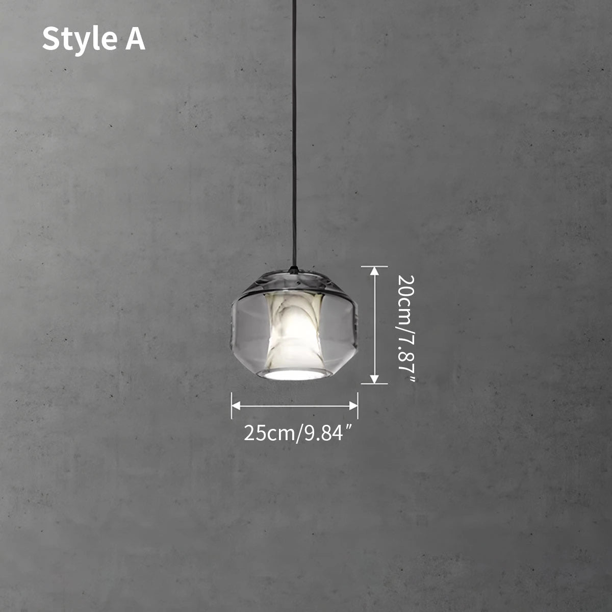 Antizer Modern Alabaster Glass Pendent Light for Bedroom