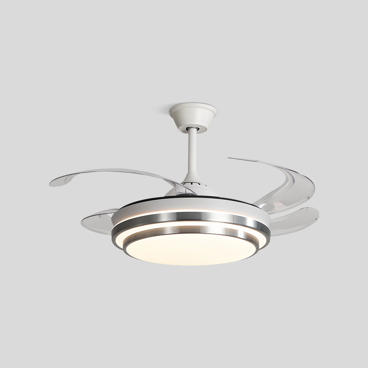 Antizer Modern White Ceiling Fan with Light Style A D106cm / 42"