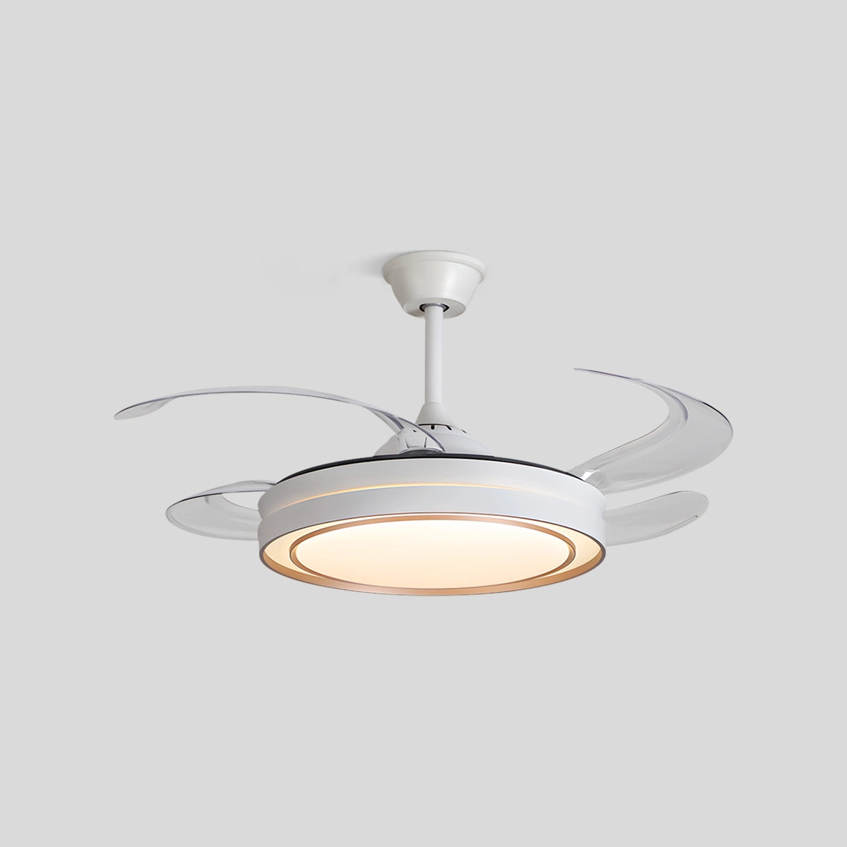 Antizer Modern Round Ceiling Fan Light with Remote Control Style A D106cm / 42"