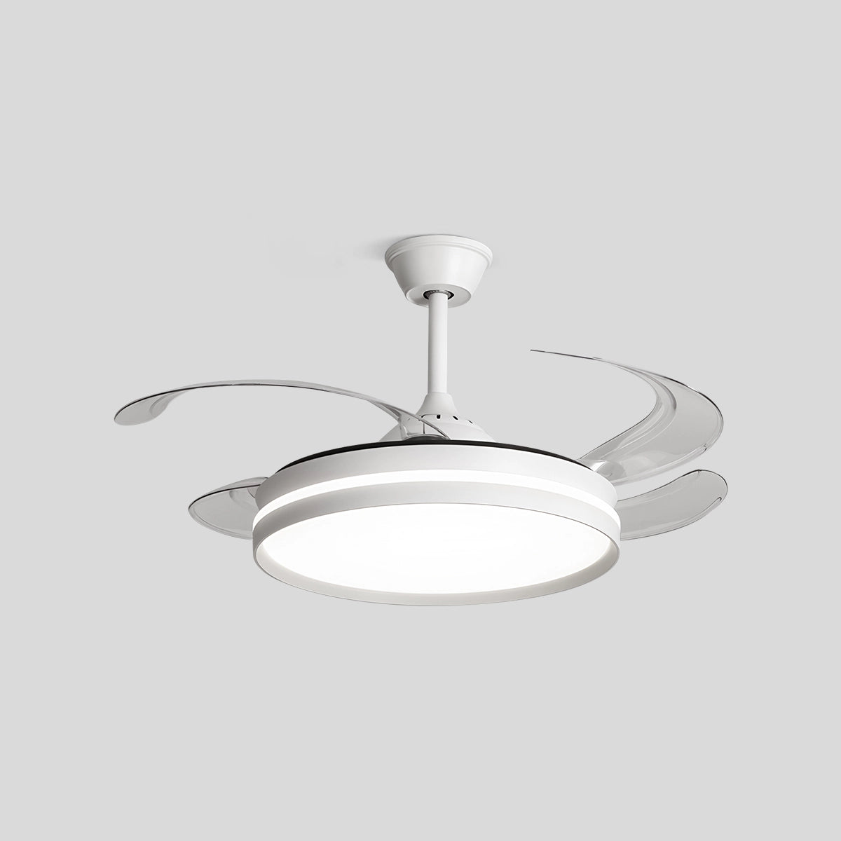 Antizer Modern Silent Remote Control Ceiling Fan with Light Style B-Pendant D106cm / 42"
