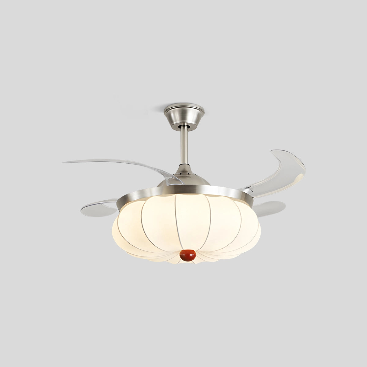 Antizer Retro Fabric Ceiling Fan Light for Dining Room Style B-Pendant