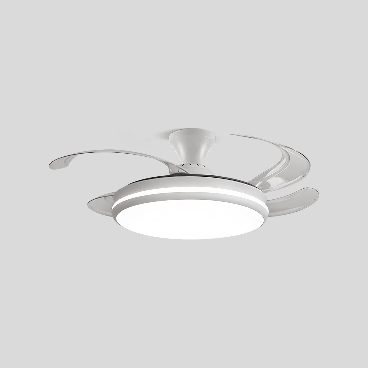 Antizer Modern Remote Ceiling Fan Light with Clear Blades Style B D106cm / 42"