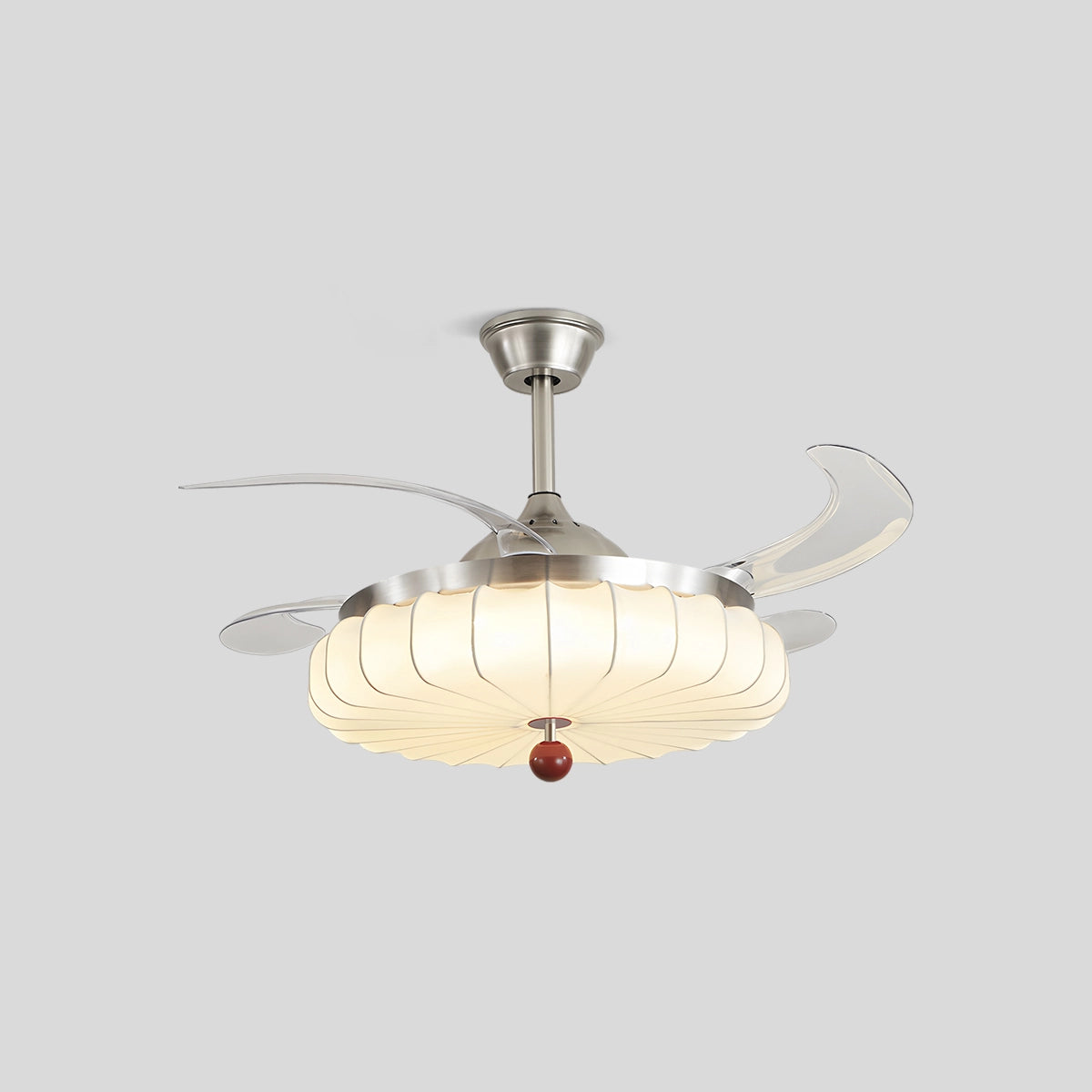 Antizer Retro Fabric Ceiling Fan Light for Dining Room Style C-Pendant