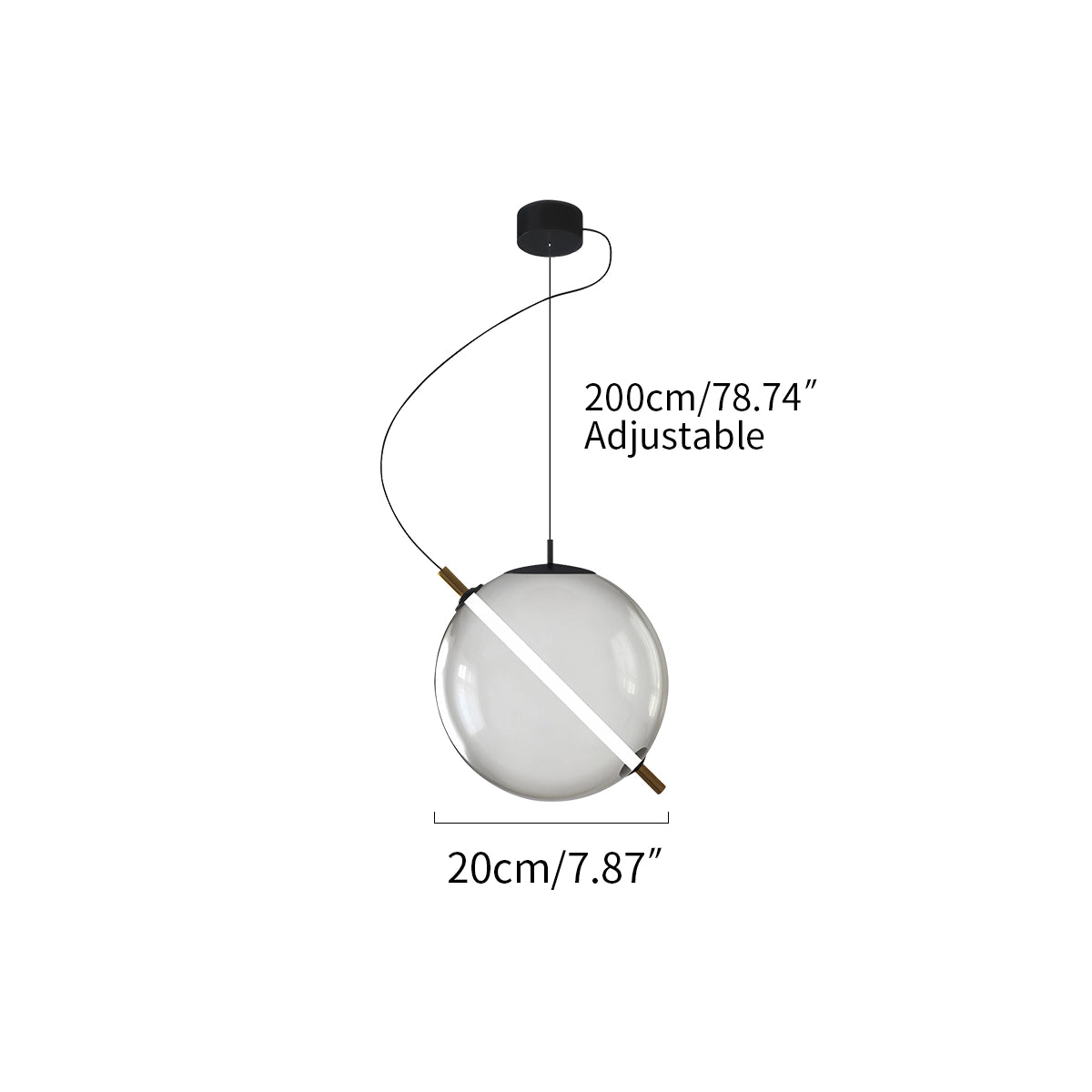 Antizer Nordic Round Glass Pendant & Table Light