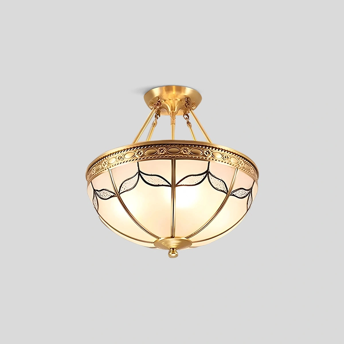 Antizer European Retro Glass Ceiling Light Style A-Pendant D45cm / 17.72"