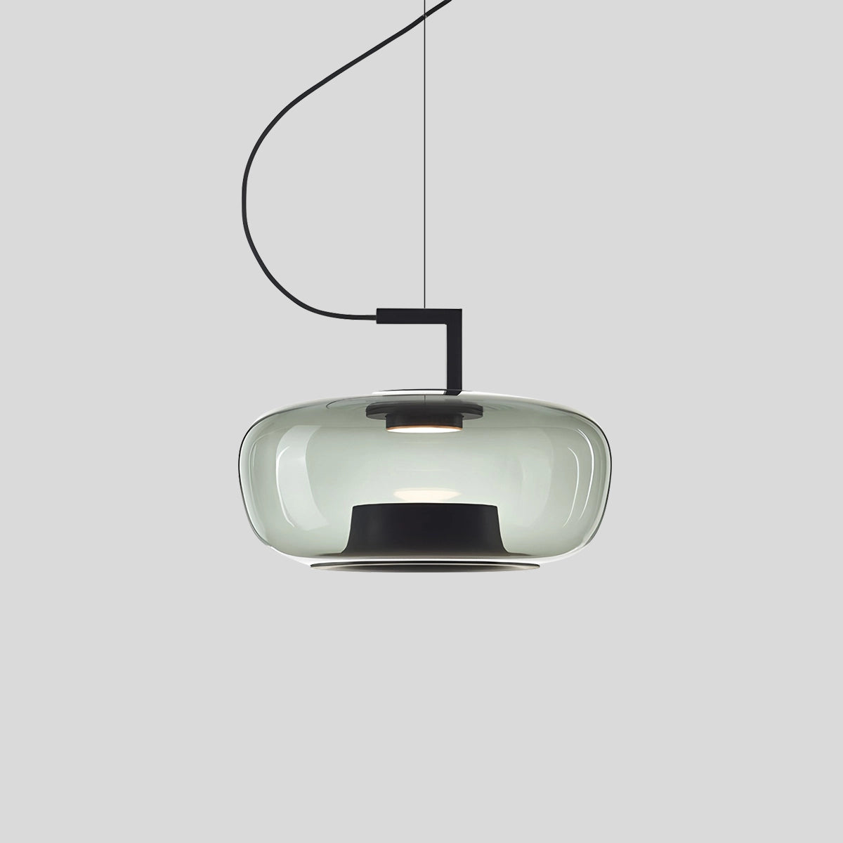 Antizer Nordic Minimalist Glass Pendant Light Style A Smoky Grey Warm Light