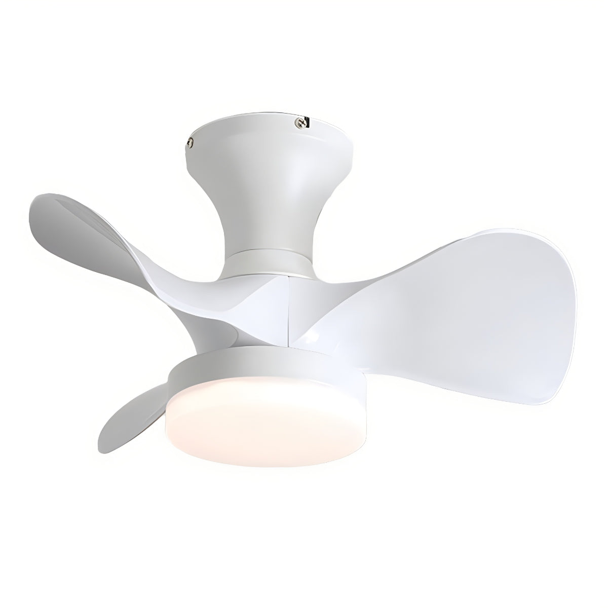 Antizer Small Propeller Ceiling Fan With Light Style A White Tricolor Dimming