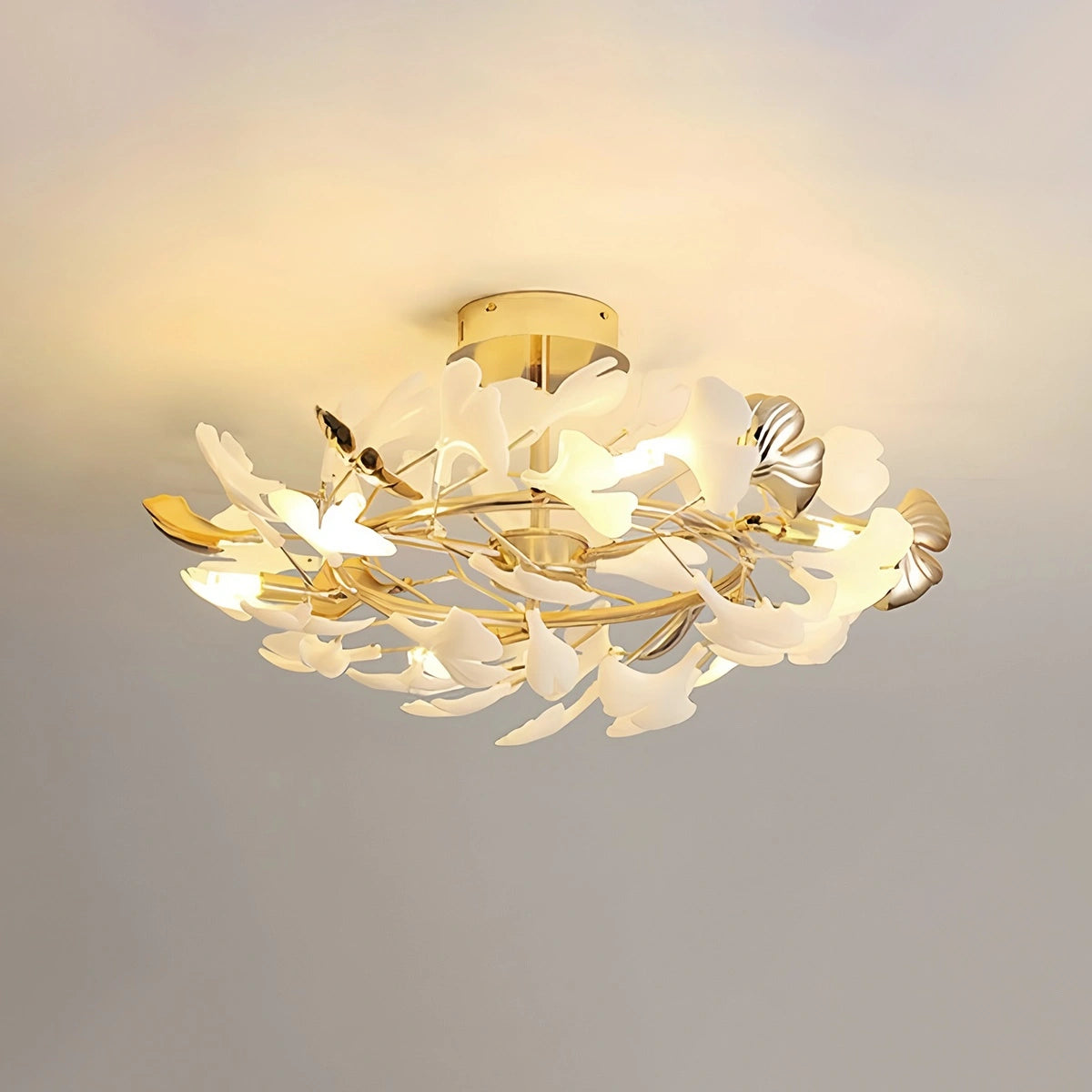 Antizer Ginkgo Rotating Ceiling Lamp for Bedroom Style A