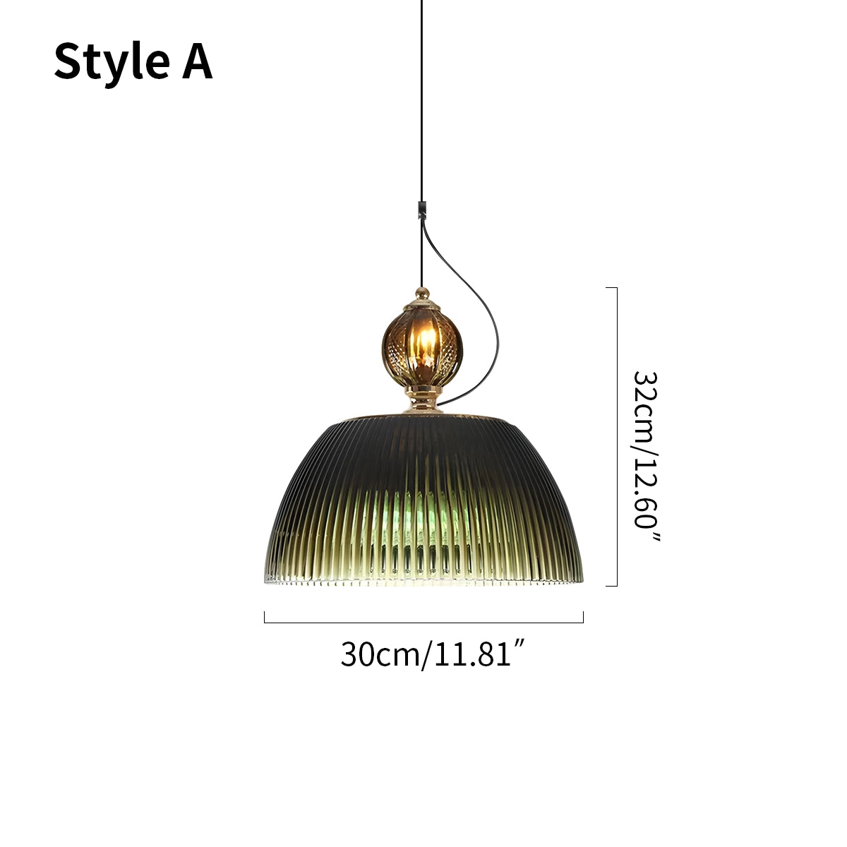 Antizer Nordic Retro Glass Pendant Light for Dining Room